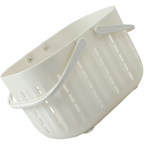 Large Plastic Baskets White Portable 1Set 9.6X6.9X6.3In 2