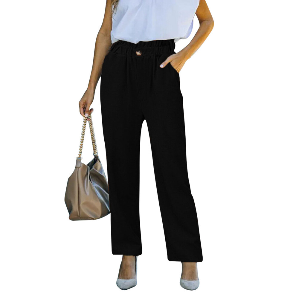 Comfortable Palazzo Pants For Women High Waisted Casual Flowy Trousers Skin Friendly Fabric Lightweight Business Work Pants With Adjustable Height 9370362767110