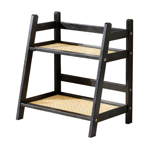Kitchen Counter Cabinet Organizer,Wooden 2 Layer Storage Display Rack for Cup Spice Shelf