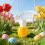 Yellow Easter Ceramic Eggshell Rabbit Ornament, Glazed Desktop Decoration & Holiday Gift – Charming Spring Figurine 2