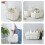 Large Plastic Baskets White Portable 1Set 9.6X6.9X6.3In 7