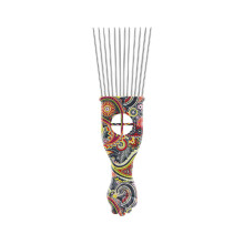 (Pattern K2) Steel Needle-Pick Comb Floral Barber Styling Tool