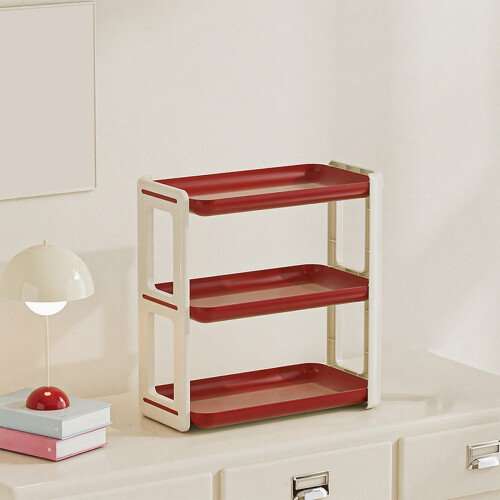 Three-Tier Plastic Desk Organizer, Spice Rack Dispenser, Bathroom Countertop Mail Holder for Kitchen Storage 1