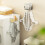 Wall-Mounted No Drill Hanger Storage Rack in Clear for Bedroom Organization 5