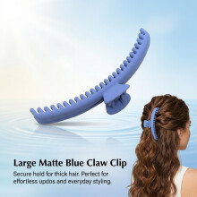 (Blue) Women\'s Matte Hair Claw Clip - Secure & Stylish
