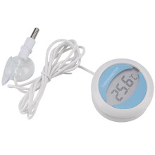 High Precision Thermometer Solar Powered LCD Digital Display For Aquariums Pools Refrigerators With Integrated Cable Management Slot