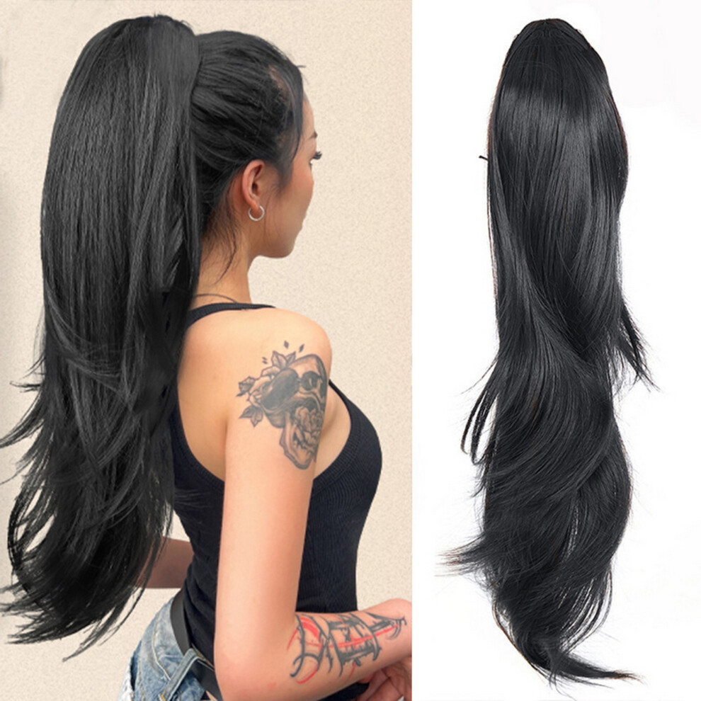 Dachuang Beauty Unisex (1B) 24\" Heat Resistant Ponytail Wig For Stage