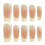 (554 Medium Gradient, M) Nacktpink Katzen-French Press-On Nägel 2