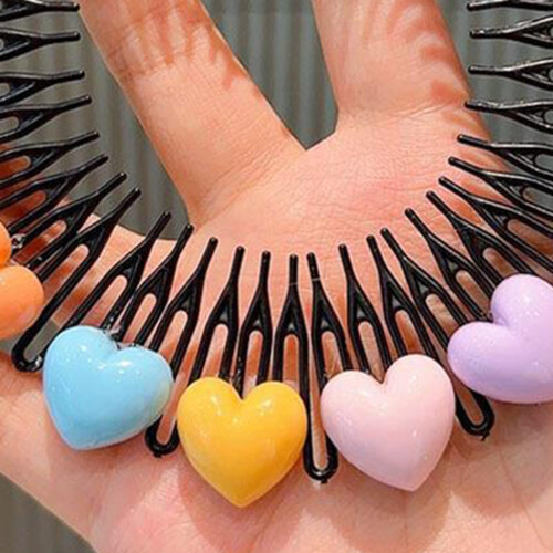 (Heart shaped) Kids Adjustable Hair Comb for Styling 2