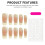 (554 Medium Gradient, M) Nacktpink Katzen-French Press-On Nägel 1