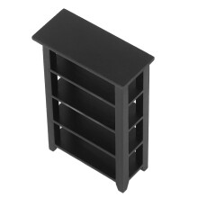 4-Schichten Puppenhaus-Regal Birke Schwarz 12,63,78,4 cm Geschenk