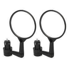 Round Bicycle Handlebar Mirror 360 Rotatable ABS Convex Rear View