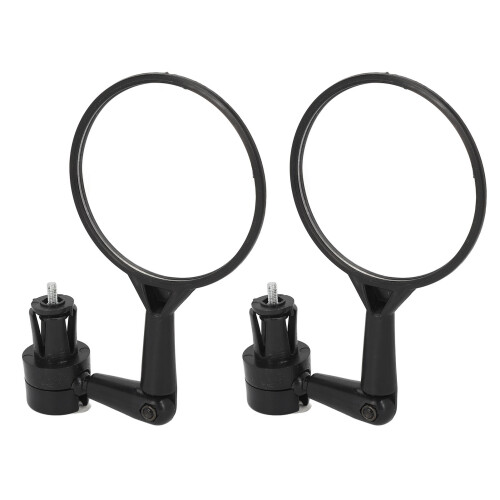 Round Bicycle Handlebar Mirror 360 Rotatable ABS Convex Rear View