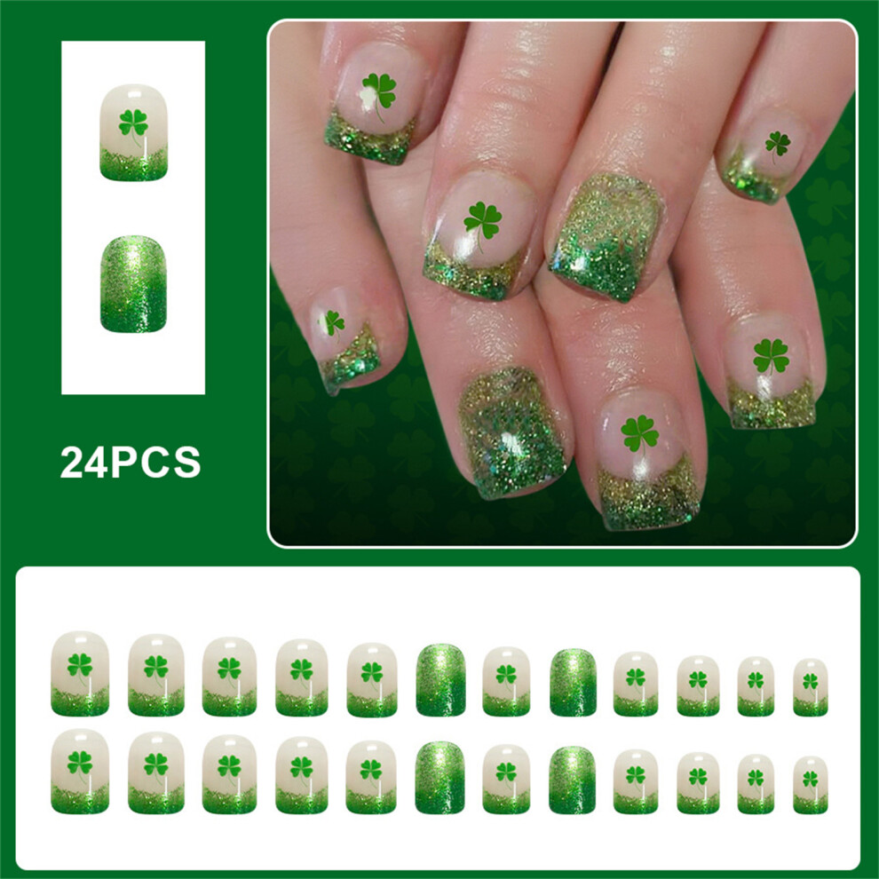 Creation-3C 24Pcs Glitter Press-On Nails For Parties & Weddings
