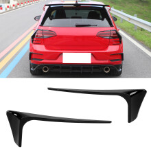Rear Bumper Canards Gloss Black MK7.5 2017-20