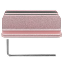 Raindrops Pink Aluminum Laptop Stand Adjustable Dual-Slot