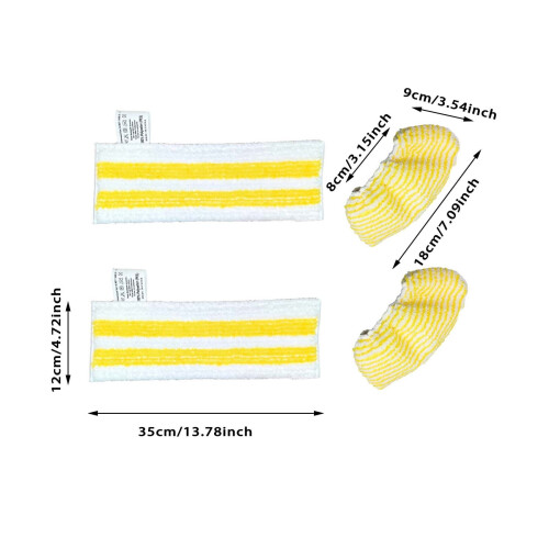 Microfibre Cloth Set for Steam Cleaners 4-Pack 1