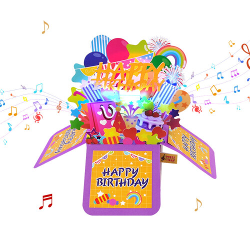 Tabletop Greeting Card With LED Function Handcrafted Anniversary & Birthday Decor 1