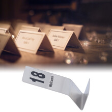10PCS Stainless Steel Double-Sided Digital Table Number Cards 1120