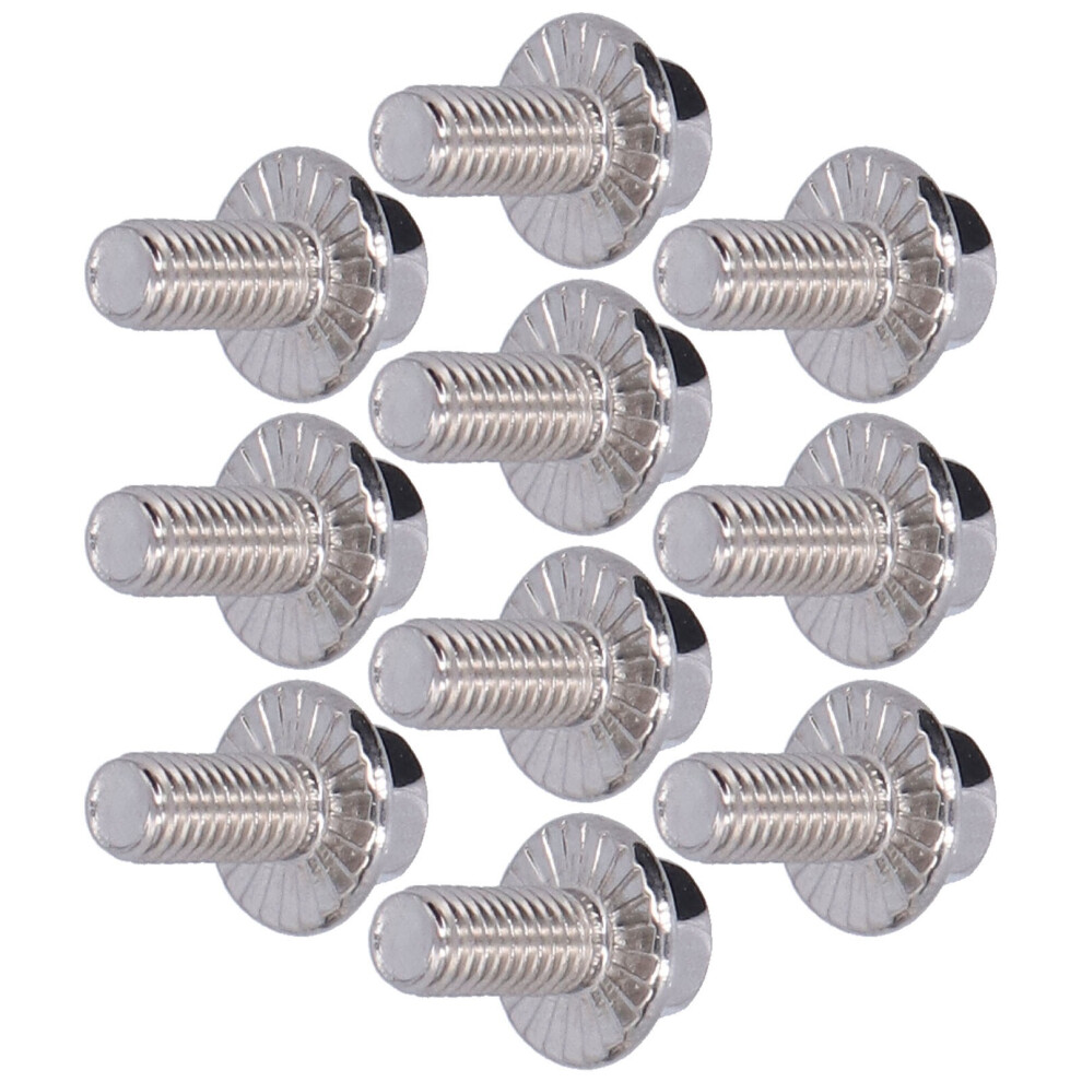 10Pcs Stainless Steel Flanged Hex Head Bolts M5 10/12/16/20/25/30/35/40Mm 4631390743589
