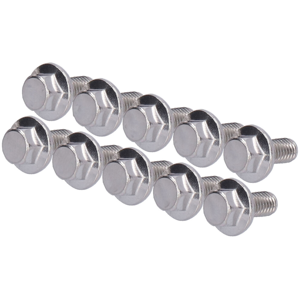10Pcs Stainless Steel M5 Flanged Hex Head Bolts 10/12/16/20/25/30/35/40Mm 9371391543225