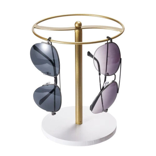 Sunglasses Organizer Stand Gold 12-Pair Capacity