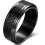 Carbon Fiber Spinner Ring 8mm Black Blue Silver Stainless 1