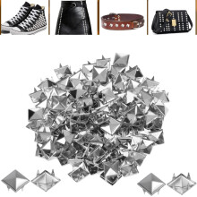 Metal Studs 4-Prong Silver Pyramid 1000-Pack