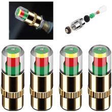 TPMS Valve Stem Caps 2.4 Bar Copper Core 4PCS Gold