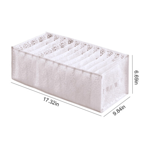 Clothes Storage Bin, 12 Compartments Storage Container Organizer for Shirts, Transparent Storage Box 2