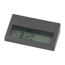 Transparent LCD Alarm Clock, Large Screen, Battery Powered, Black