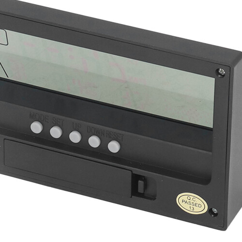 Transparent LCD Alarm Clock, Large Screen, Battery Powered, Black 2