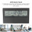 Transparent LCD Alarm Clock, Large Screen, Battery Powered, Black 4