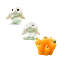 Rabbit Cake Toppers Pack 1-6 Pieces Easter Bunny Cupcake