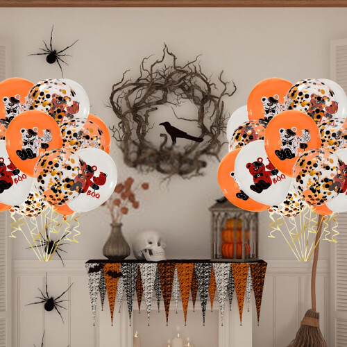 Halloween Foil Balloons Ghost Theme 15 pcs 2