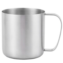 Mug isotherme à double paroi, tasse à boire en acier inoxydable antirouille avec anse, légère et durable, surface en métal poli, compatible