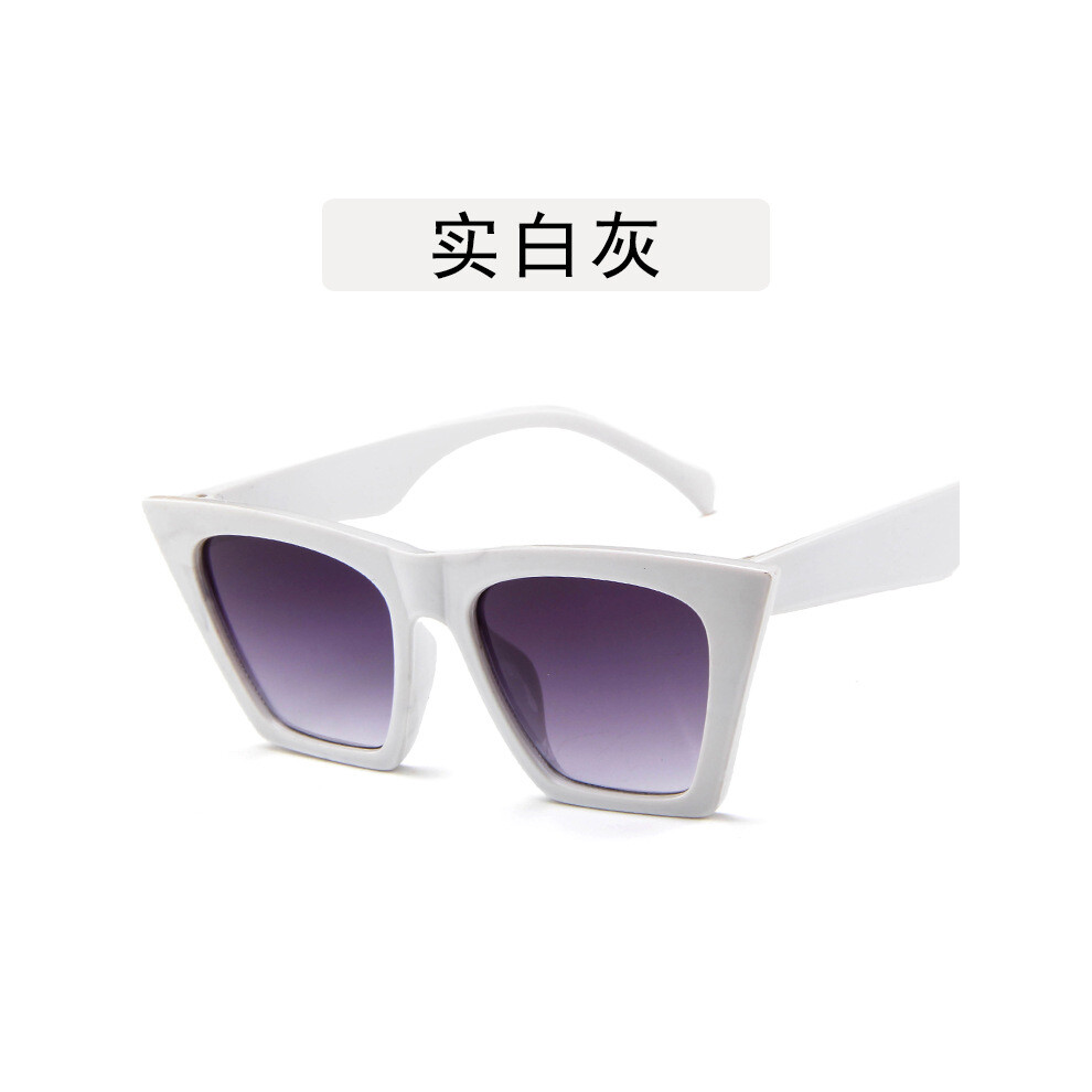 Zhouq-Outdoors (White Gray) Korean Fashion Sunglasses 5154 For Women - Transparent