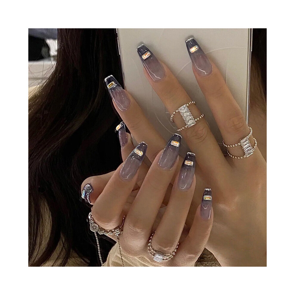 Dcph-Clothing 24Pcs Rhinestone Nail Patches, Party & Daily Wear