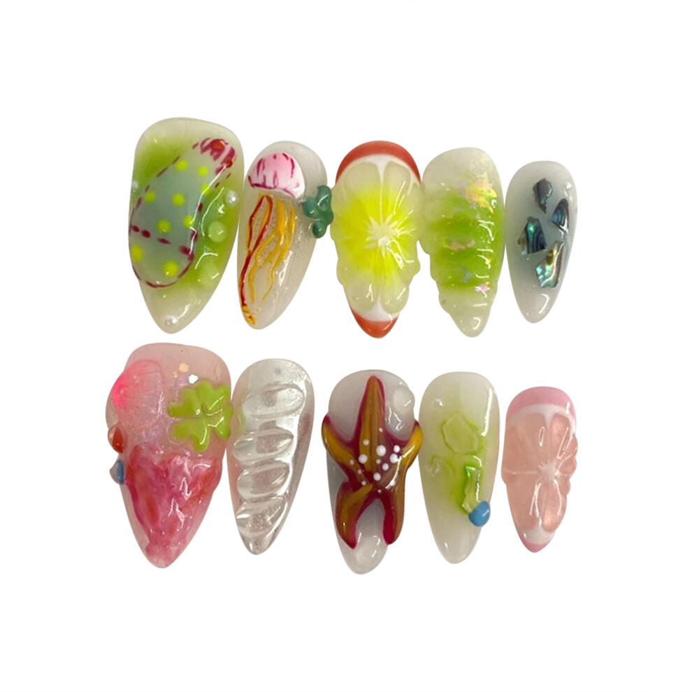 Reach-Tools (S) Hand-Painted Reusable False Nails For Women