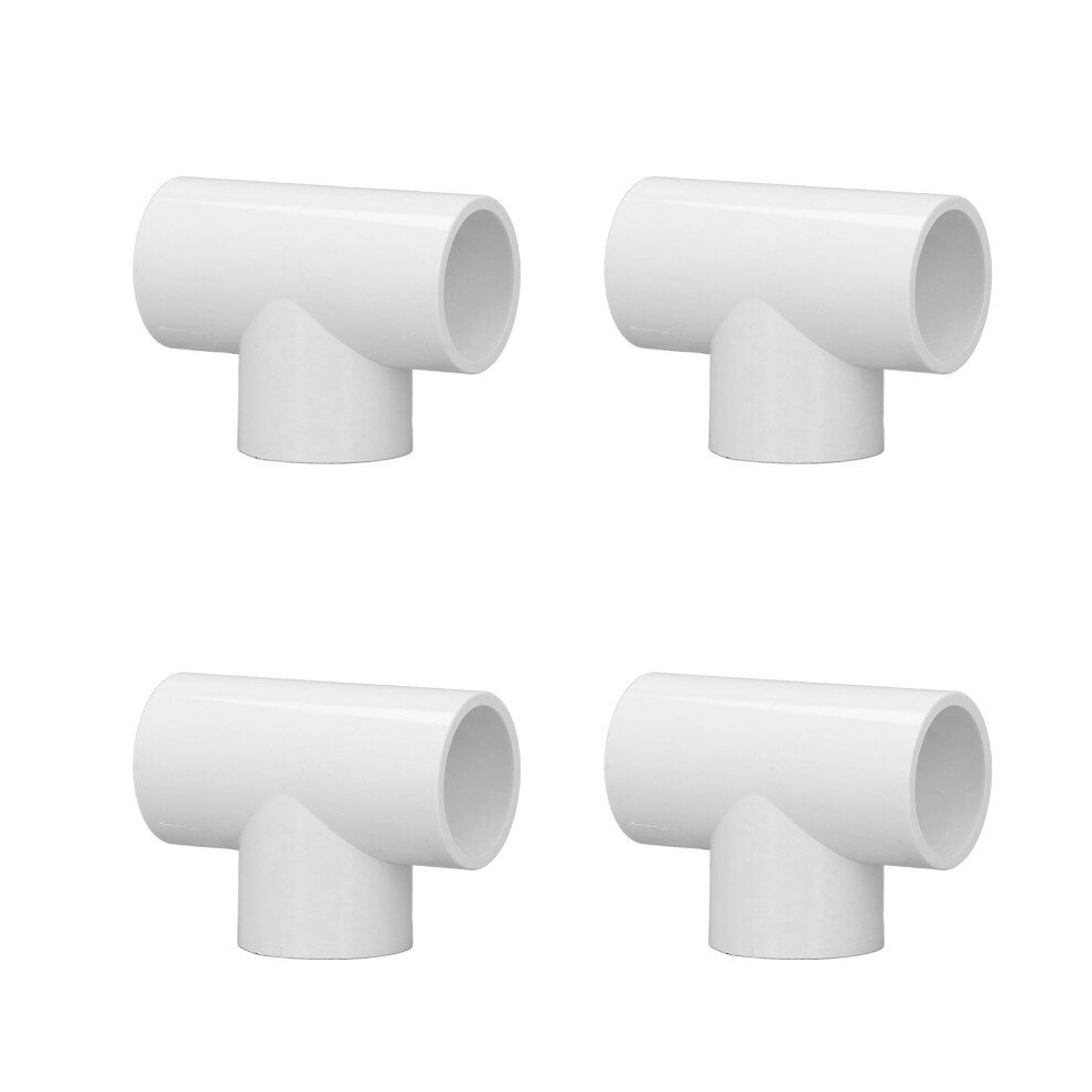 12 Pcs PVC Equal Tee Joints for Pipes