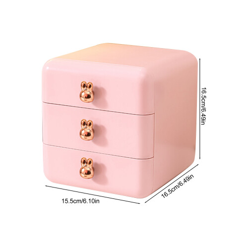Desktop Drawer Jewelry Organizer, Plastic, 15.5cm x 16.5cm 1