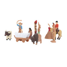 10Pcs PVC Cowboy & Indian Action Figures, Durable Rich Detail Kids Decor