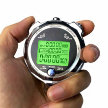 Cronometro Digitale Professionale In Metallo Luminoso con Precisione di 0,001 Secondi, Canali Sportivi, Timer per Allenamento, Corsa, 200 Tracce