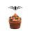 Halloween Cupcake Toppers Black Glitter Bat 12pcs 3