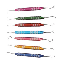 7pcs Colorful Double-Ended Oral Anterior Hoe Scaler Tartar Remover