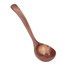 Akazienholz lange Schöpfkelle für Suppe und Servieren, 39g-76g