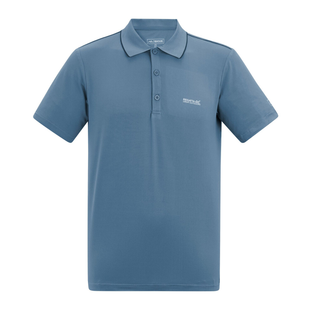 Regatta (L, China ) Mens Maverik Stretch Polo Shirt Blue