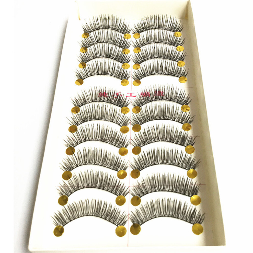 Creation-3C 3D False Eyelashes 10 Pairs, Wispy Lashes For Women
