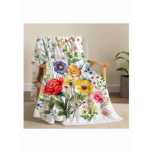 Vintage Floral Throw Blanket 50x60 Inches Fleece