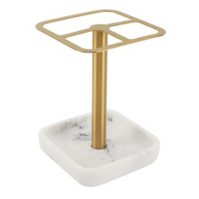 Rustproof 304 Stainless Steel Toothbrush & Toothpaste Holder, Gold, 3 Slots